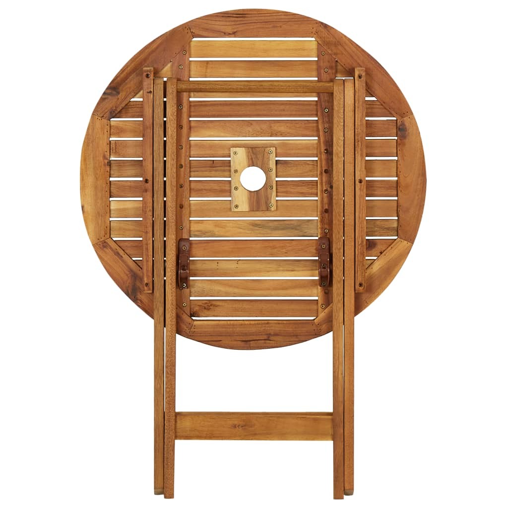 Folding Garden Table 70 cm Solid Acacia Wood
